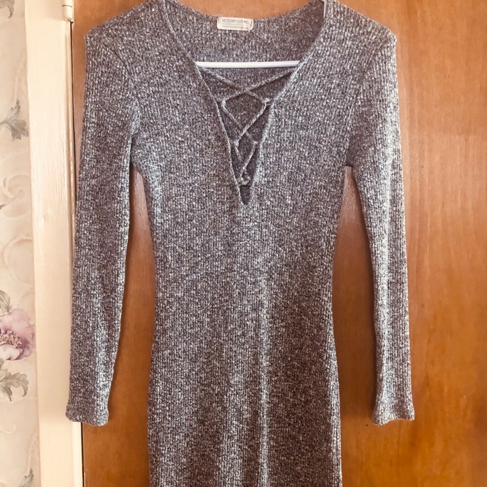 Heather grey stretchy dress